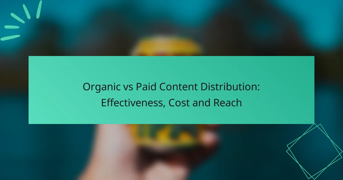 Organic vs Paid Content Distribution: Effectiveness, Cost and Reach