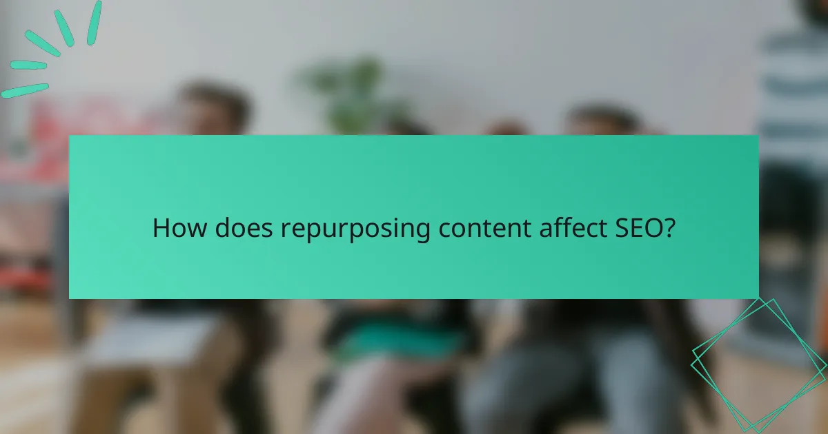 How does repurposing content affect SEO?