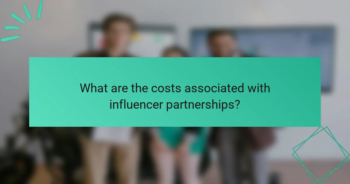 What are the costs associated with influencer partnerships?