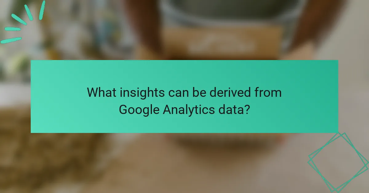 What insights can be derived from Google Analytics data?