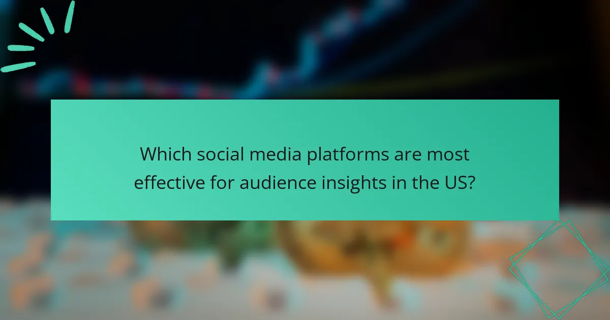 Which social media platforms are most effective for audience insights in the US?